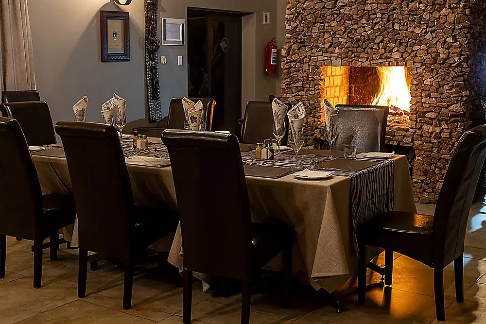 Hunting in South Africa - Hunting Lodge Dining area.