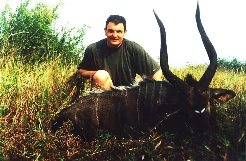 Hunting Nyala - Hunter with Nyala trophy