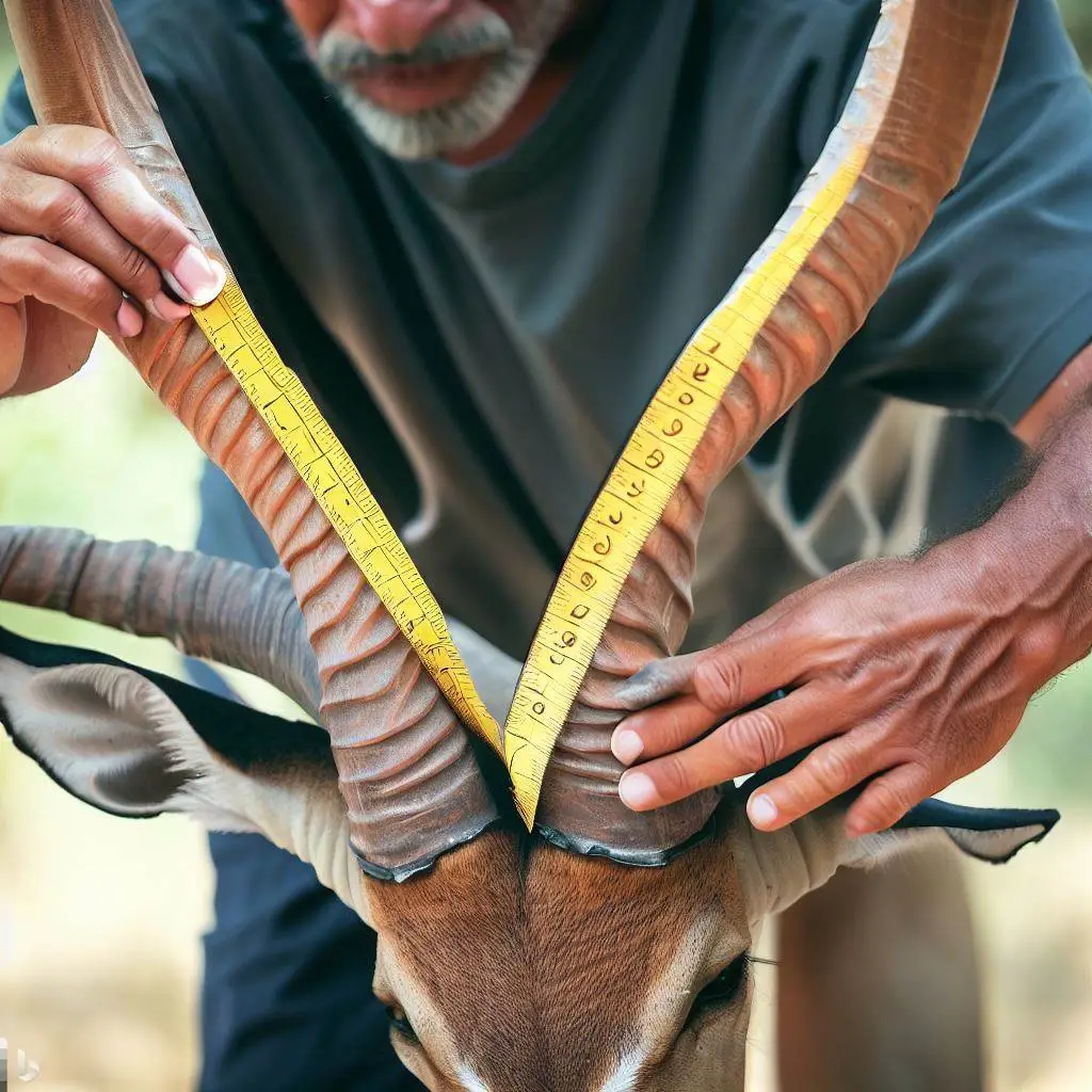 Measuring a set of trophy horns with the Safari Club International Method