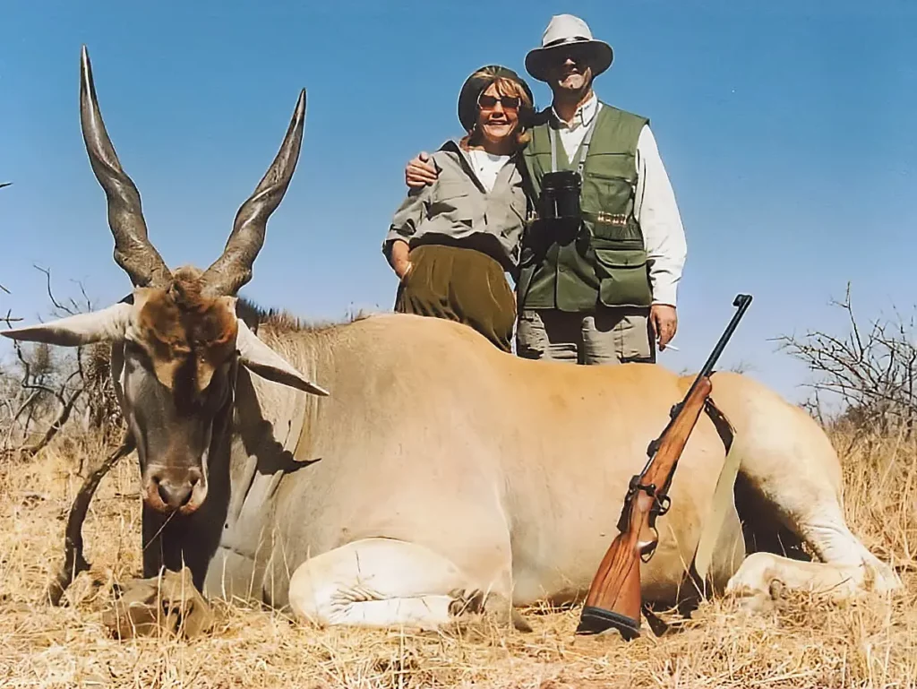 Hunting Eland in South Africa - Hunter with trophy Eland.